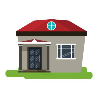 House gayrimenkul karikatür izole