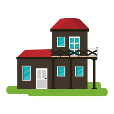 House gayrimenkul karikatür izole