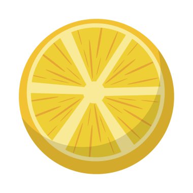 yarım turuncu taze meyve karikatür kesmek