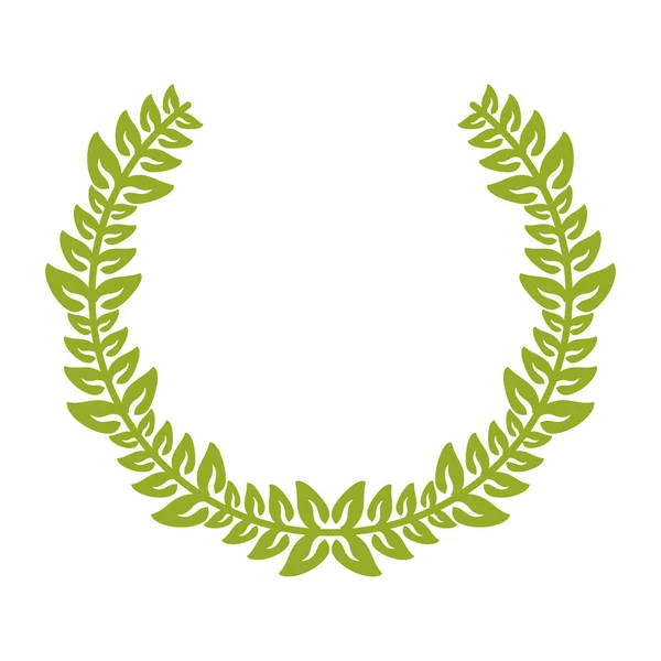 Emblème de décoration de laurier couronne — Image vectorielle