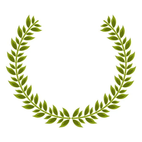Эмблема венка с лавровым украшением — стоковый вектор