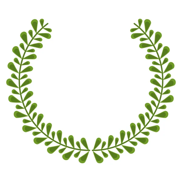Corona laurel emblema de decoración — Vector de stock