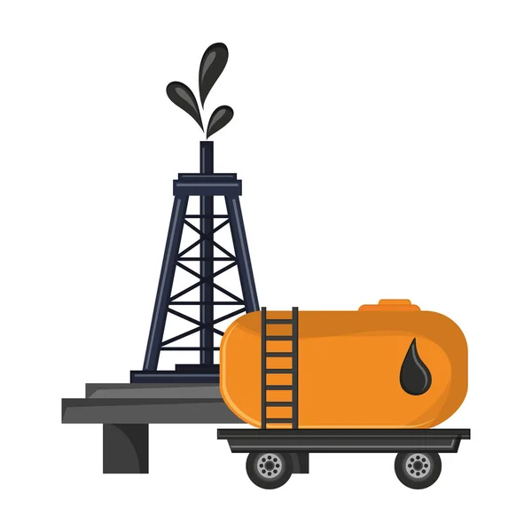 Bomba de refinaria de petróleo — Vetor de Stock