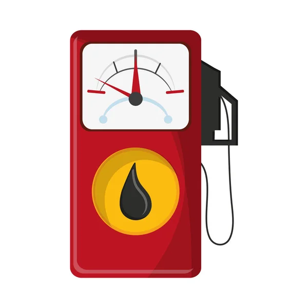 Caricatura del dispensador de gas combustible — Vector de stock