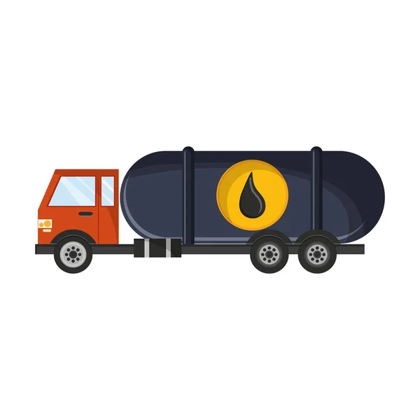 Ropné oleje nákladní vůz — Stockový vektor
