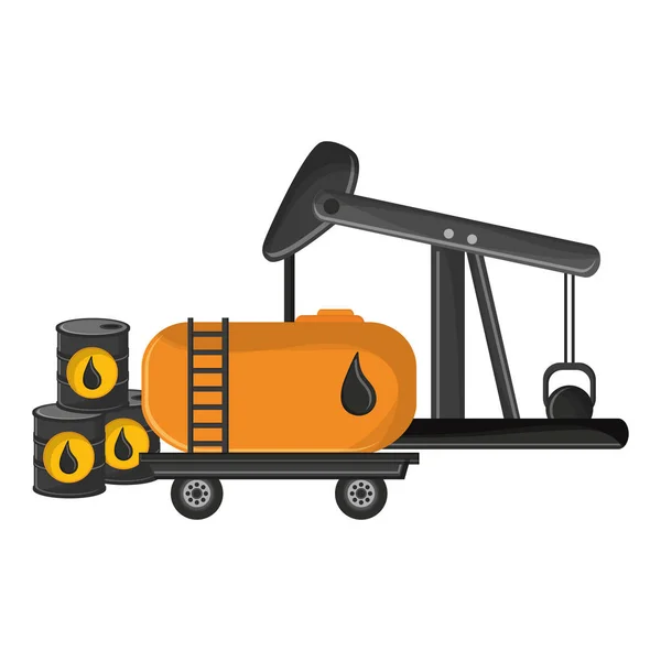 Bomba de refinería de petróleo — Vector de stock