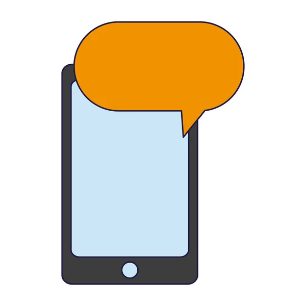 Smartphone mit Chat-Blase — Stockvektor