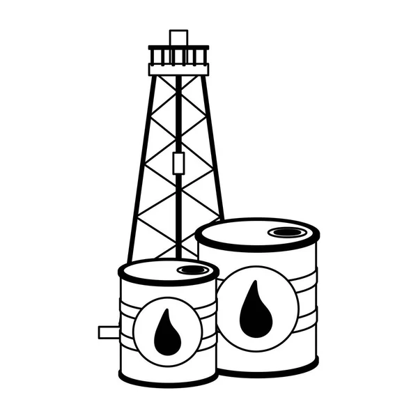 Zakelijke olie- en benzinebestendig zwart-wit — Stockvector