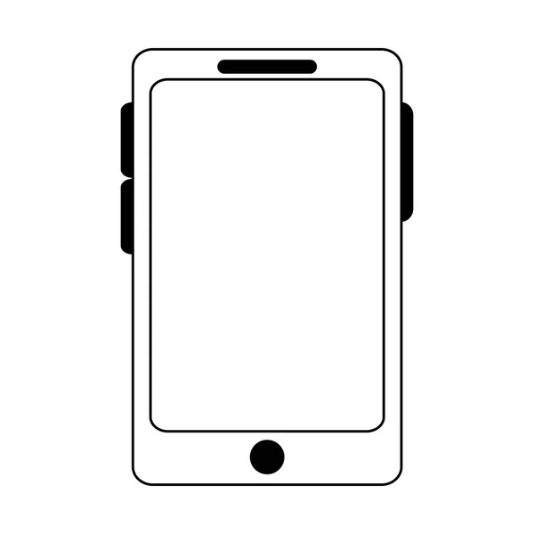 智能手机移动技术黑白 — 图库矢量图片
