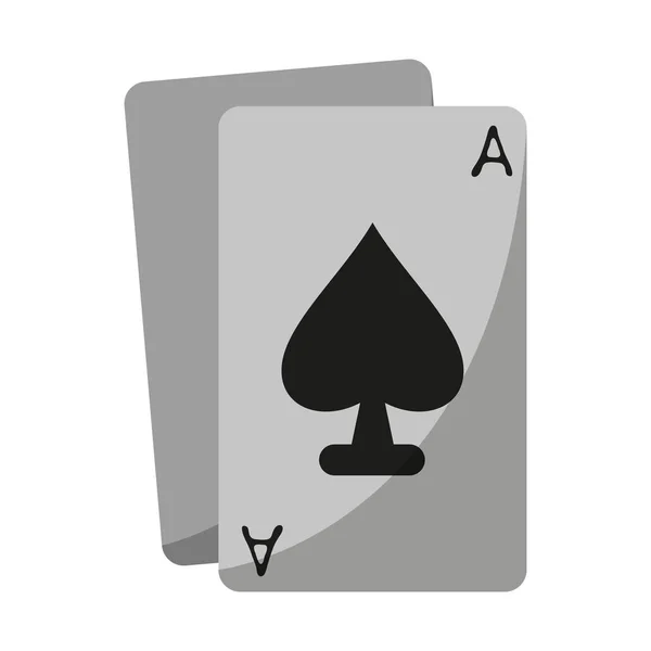 Casino carte de loisirs ace symbole — Image vectorielle