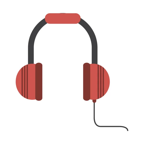 Dispositivo de fones de ouvido música isolado — Vetor de Stock