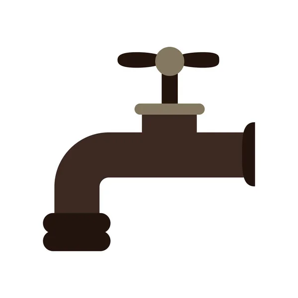 Acqua rubinetto cartone animato isolato — Vettoriale Stock