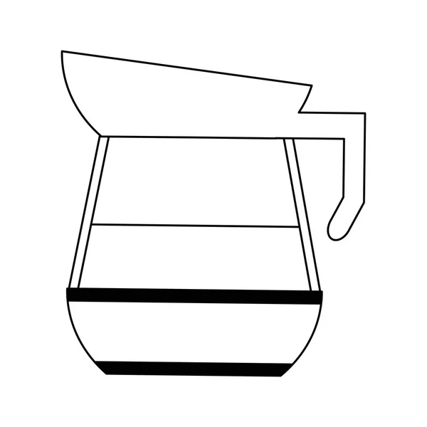Koffie mocka en cup in zwart-wit — Stockvector