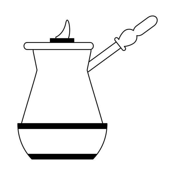 Καφέ mocka συσκευή σύμβολο σε μαύρο και άσπρο — Διανυσματικό Αρχείο