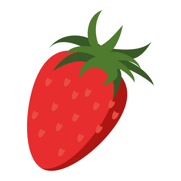 Aardbeien vers fruit cartoon — Stockvector