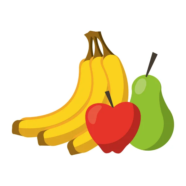 Caricatura de frutas frescas — Vector de stock