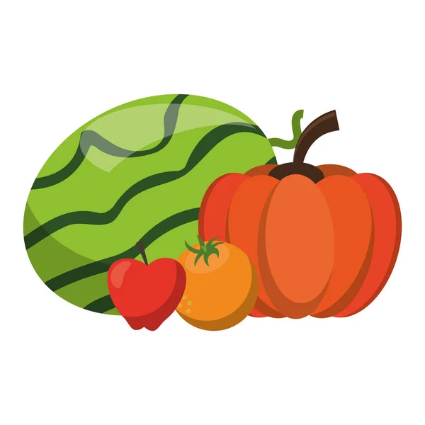 Deliciosas frutas set dibujos animados — Vector de stock