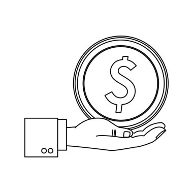 büyük para siyah beyaz tutan işadamı el