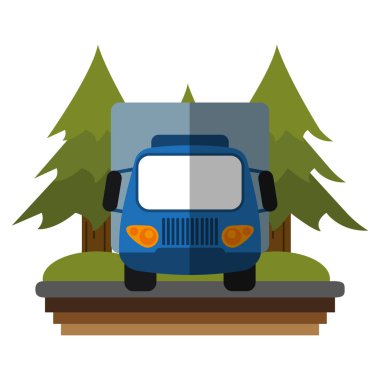 Kırsal otoyol kargo kamyon