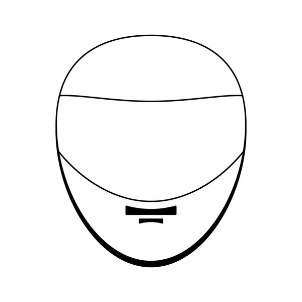 Zwart-wit race helm apparatuur geïsoleerd — Stockvector