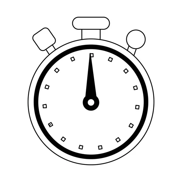 Chronometr stoper symbol na białym tle czarno-białe — Wektor stockowy