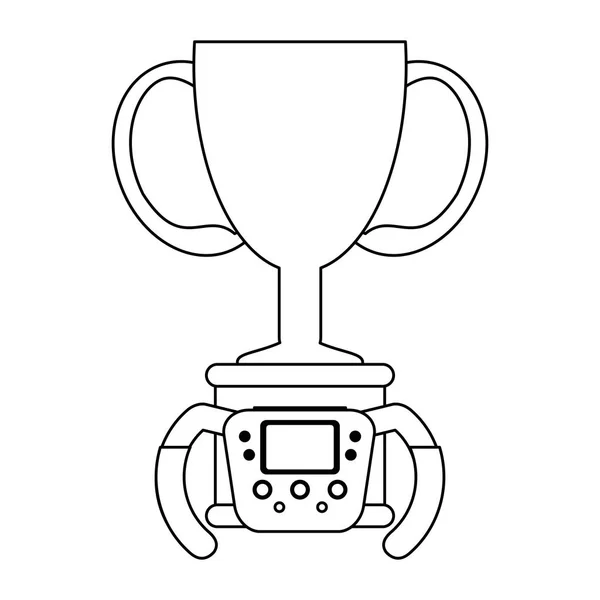 Racing Πρωτάθλημα Κύπελλο τρόπαιο μαύρο και άσπρο — Διανυσματικό Αρχείο