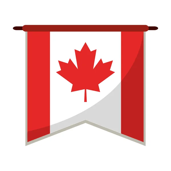Canada pennant flag symbol — Stock Vector