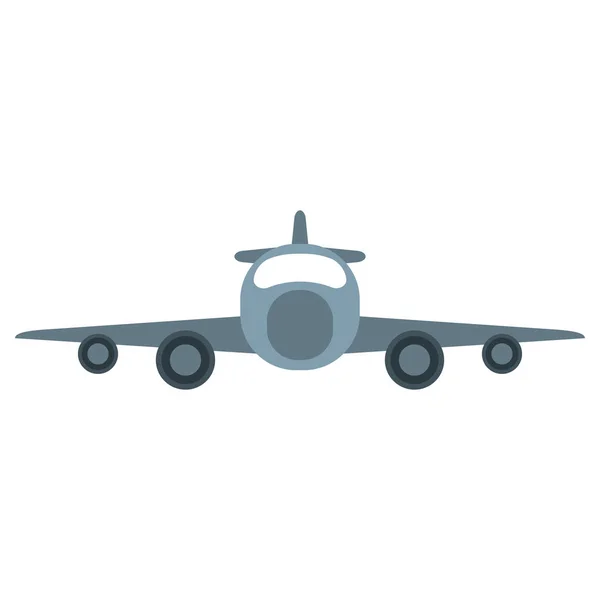 Avion jet vue de face — Image vectorielle