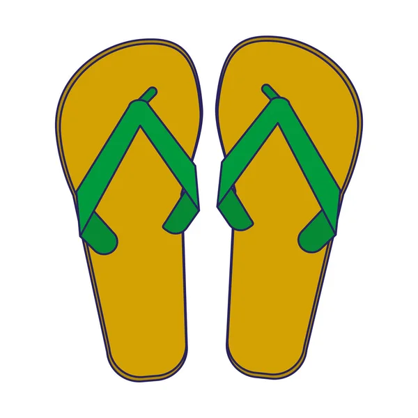 Chanclas sandalias calzado símbolo — Vector de stock