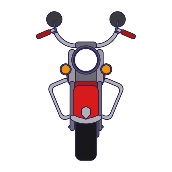 Classic retro motorcycle frontview — Stock Vector