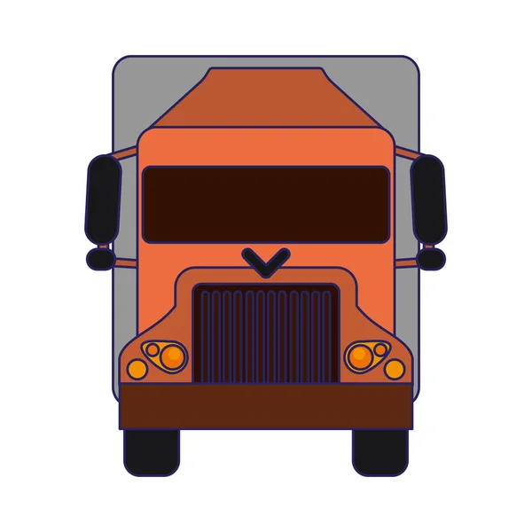 Truck vehicle frontview symbol — Stock Vector
