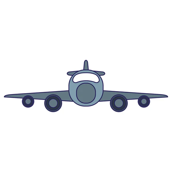 Vista frontal del avión Jet — Vector de stock