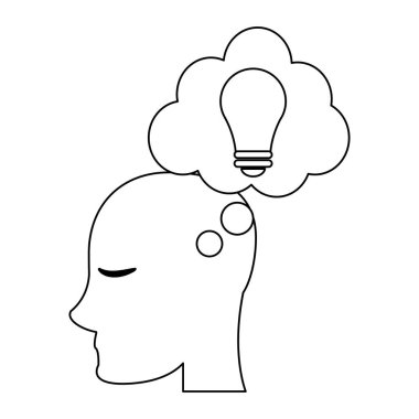 büyük fikir siyah beyaz insan kafa düşüncesinde