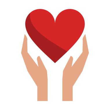 kalp holding eller sembolü seviyorum