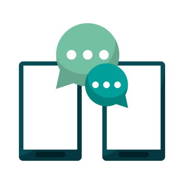 sohbet kabarcıklar sembolü ile Smartphone