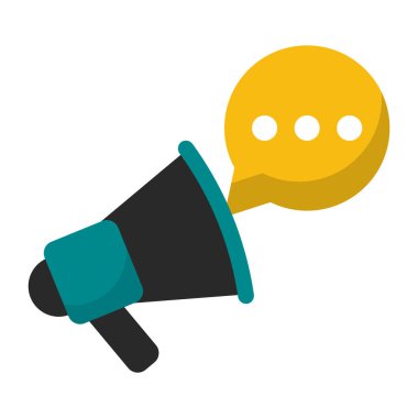 megafon sohbet kabarcık simgesiyle