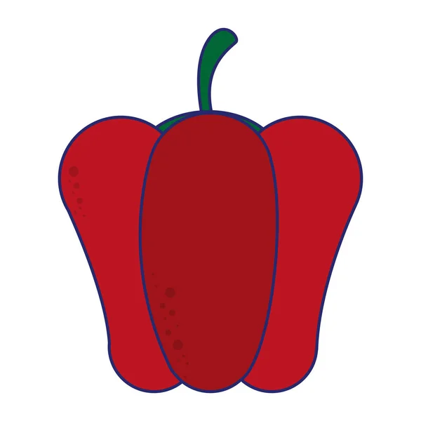 Peppar grönsakmat symbol blå linjer — Stock vektor