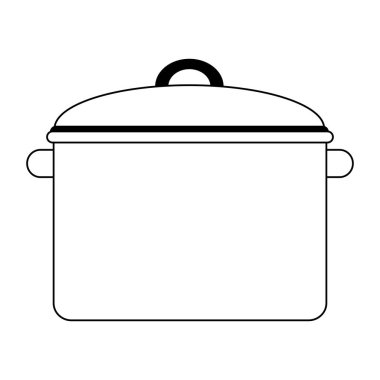 Mutfak kap kap sembol siyah ve beyaz