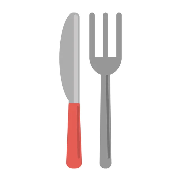 Cubertería restaurante tenedor y cuchillo — Vector de stock