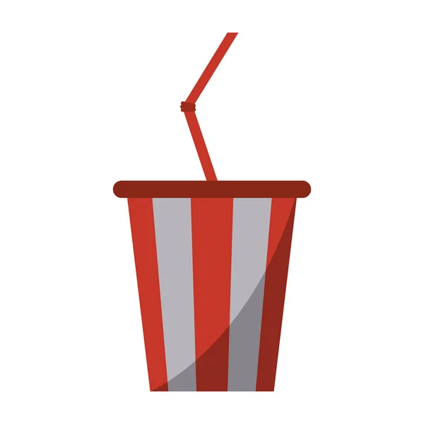 Soda cup met stro — Stockvector