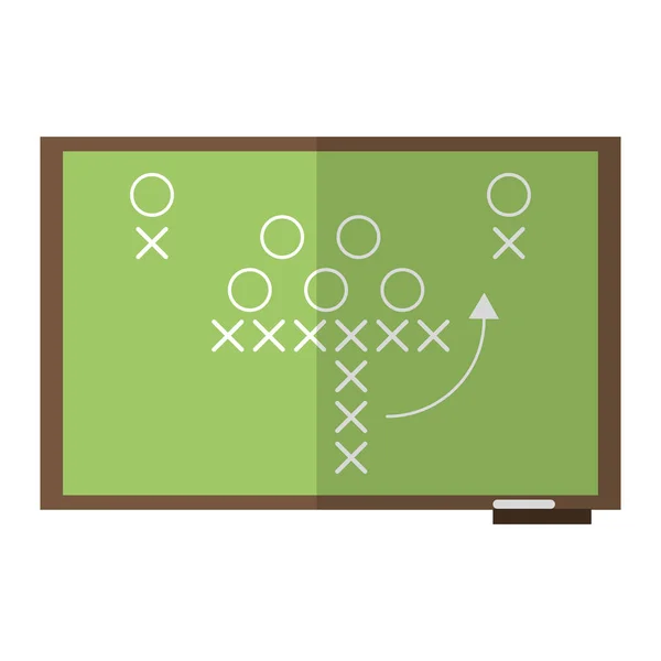 Americký fotbal strategie na tabuli — Stockový vektor