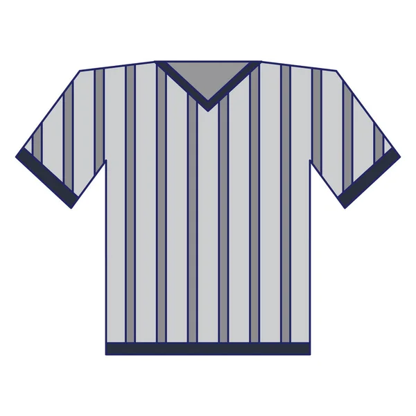 Baseball tshirt porter dessin animé lignes bleues — Image vectorielle