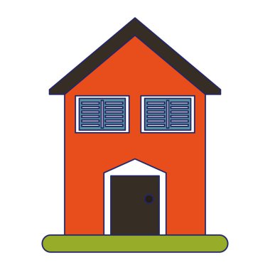 Emlak Ev mavi çizgiler