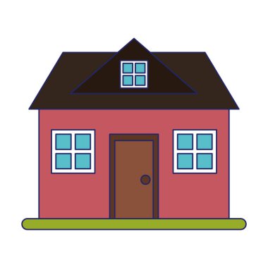 Emlak Ev mavi çizgiler