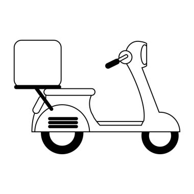 Fast food teslim siyah ve beyaz