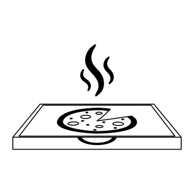 Fast food teslim siyah ve beyaz