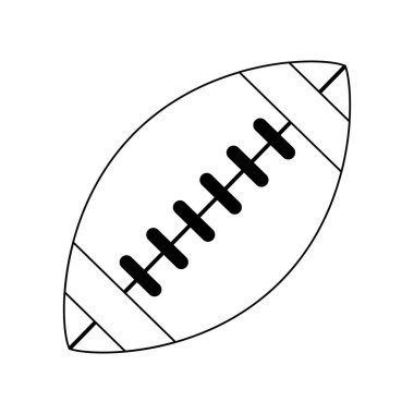 Amerikan futbolu topu sembol siyah ve beyaz