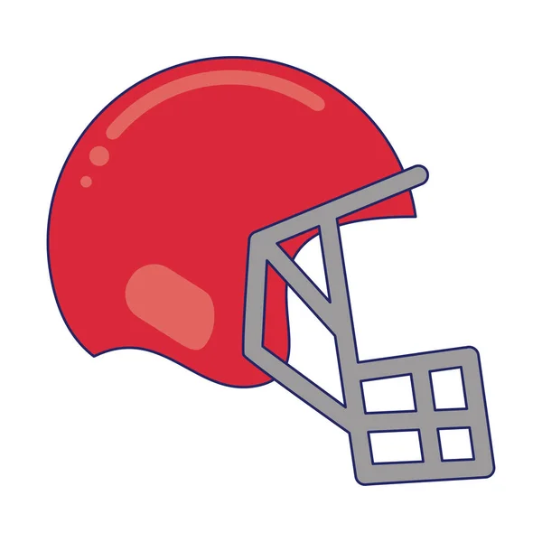 美式足球头盔装备蓝线 — 图库矢量图片