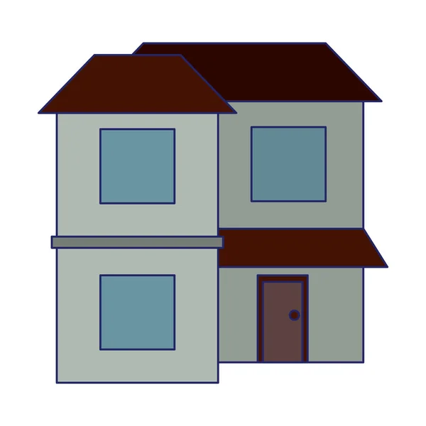 房地产房屋蓝线 — 图库矢量图片