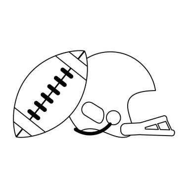 Amerikan futbolu spor oyun siyah ve beyaz